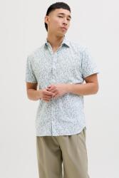 JACK & JONES Jack & Jones, Mintás lentartalmú ing, Halványkék, Fehér, S (12274951-WHITE-S)