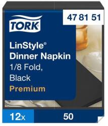 Tork LinStyle® szalvéták, 1/8 hajtogatású, fekete