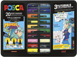 uni Filctoll UNI Posca Manga Hero vegyes fémdobozos 20 darabos