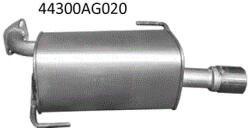 Edex 46-21 hátsó kipufogó dob - SUBARU Legacy, Outback (K46-21ALU-ED)