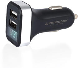 CARMOTION Feszültségmérő + dupla USB töltő (CM58709)