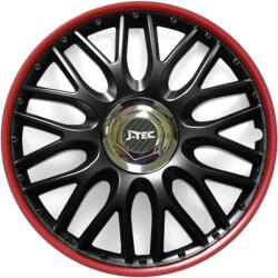 J-Tec 13" DÍSZTÁRCSA ORDEN R FEKETE-PIROS, 4db (JACKY13114)