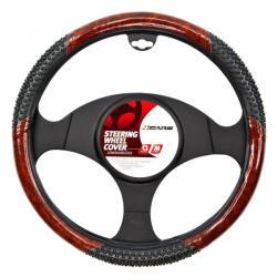 4Cars Kormányvédő, famintás, csúszásmentes gumi, 37-39 cm (4C92278)