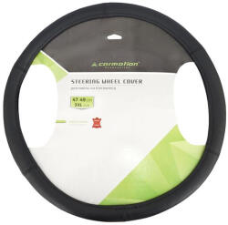 CARMOTION Kormányvédő, fekete, valódi bőr, "3XL", 47-49 cm (CM58214)