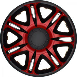 J-Tec 15" DÍSZTÁRCSA NASCAR PIROS-FEKETE, 4db (JACKY15112)