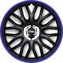 J-Tec 15" DÍSZTÁRCSA ORDEN R FEKETE-KÉK, 4db (JACKY15118)