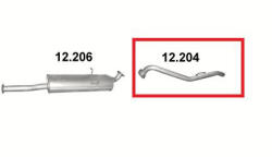 Marix 12-204 kipufogó cső - MAZDA B 2500 (K12-204ALU)