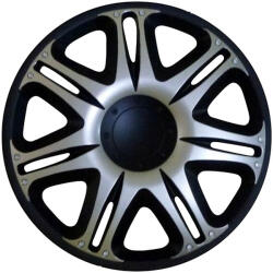 J-Tec 13" DÍSZTÁRCSA NASCAR EZÜST-FEKETE, 4db (JACKY13158)