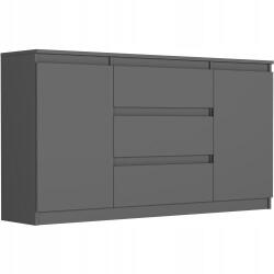 Mobene Komód, 3 Fiókos, 2 Ajtós, R140-S3, 140x76x40 cm, Antracit