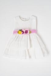 Mayoral Mayoral, Bővülő fazonú ruha virágos rátétekkel, Halványlila, Fehér, 86 CM (1911-040-18M)