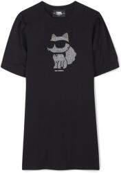 Karl Lagerfeld Kids Karl Lagerfeld Gyereklány Ruha, Z30458 09, Biopamut/Modál, 3 éves, Fekete (0000304689819_3Y)