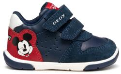GEOX Geox, Tépőzáras sneaker nyersbőr részletekkel és Mickey egeres mintával, Piros, Tengerészkék, 25 EU (B566CB05422C0735-25)