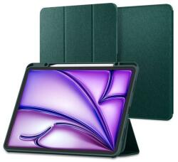 Spigen urban fit tabletvédő álló, flip, oldalra nyíló, trifold, asztali tartó, ceruza tartó, textil minta, sötétzöld, kompatibilis: Apple IPAD Pro 13, 2025, / IPAD Pro 13, 2024 (ACS07763)
