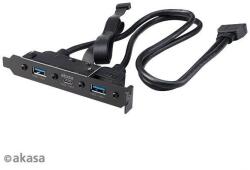 Akasa USB 3.1 Gen2 Type-C PCI foglalatba kettős USB 3.1 Type-A porttal / AK-CBUB52-50BK (AK-CBUB52-50BK)