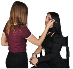  Beautylushh összecsukható fa sminkszék, 38x57x117cm - fekete