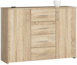  Akord K45 fiókos komód, wenge, 110x80x35cm, 3 fiókkal, könnyen összeszerelhető