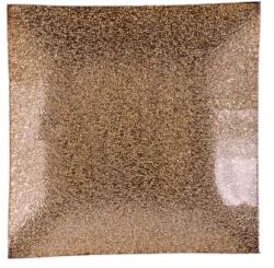 Iris üvegtál, négyzet alakú, arany 19, 5 cm (102142)