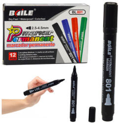 Permanens Marker Vízálló Fekete 2, 5-4, 5 mm 21509