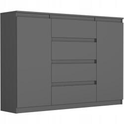  Komód 4 Fiók - 2 Ajtó - R140-S4 Antracit