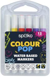 Spoko Filctoll SPOKO Colour Pop háromszögletű vízbázisú 12 darabos készlet S045099412 (S045099412)