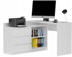  Modern Sarok Íróasztal és Komód Szett N15 - Fehér