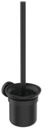 Ideal Standard IOM - Falra szerelhető WC-kefe, tartóval, fekete szaténüveg/selyemfekete színben A7927XG (A7927XG)