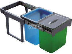 EKOTECH - Beépíthető hulladékgyűjtő EKKO EASY 40 - 2x16 LT - webmuszaki