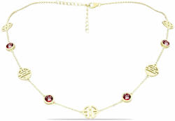  Arannyal Bevont Ezüst Nyaklánc Barton Gránáttal, Y62470