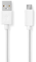 Nedis CCGB60600WT20 USB kábel USB 2.0 2 M USB A USB C Fehér (CCGB60600WT20) - compzone