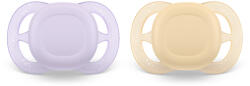 Philips Залъгалки Philips Avent - Ultra Start, за момиче, пастелни цветове с кутия за стерилизиране, 0-2 m, 2 броя (00A.0631.001)