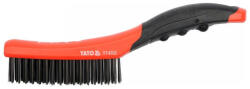 YATO Perie de sârmă cu mâner din plastic îndoit pe 4 rânduri (YT-6332) - absoluttools