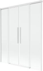 Mexen Rox 2-крилен разтегаем параван за баня 150 x 150 см, прозрачен, бял (8C9-150-002-20-00)