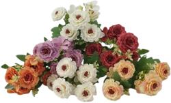  Ötágú cínea művirág csokor rózsaszín változatban 24540