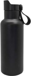 Nerthus 500 мл двустенна спортна бутилка в черен цвят с дръжка Click Cap Nerthus