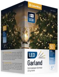 ColorWay Beltéri LED Fényfüzér 5M - Melegfehér (CW-G-50L5U)