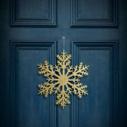 Family Collection Karácsonyi dekoráció - jégkristály - glitteres arany - akasztható - 31 cm, 59704A