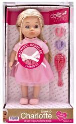 Dolls World Magyarul beszélő Charlotte baba rózsaszín ruhában 55495