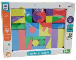 ReToys Szivacs építőkocka, 34 db/doboz Ajánlott 3-10 éves korig unisex (81001)