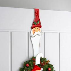 Family Collection Karácsonyi kopogtató, ajtódísz tartó - fém - mikulás - 38 cm, 59708A