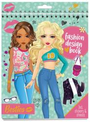 Grafix Besties - 24x20 cm divatervező füzet, 2 ív matrica, 2 féle színes lap, 3 sablon, 20 baba alaprajz, 2 Ajánlott 6-14 éves korig lányoknak (90800)