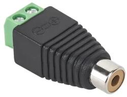  GNI0520 Szerelhető RCA aljzat kábelre, műanyag, csavarható (GNI0520)