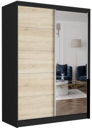  Gardróbszekrény Rivano I. 150x200x60 cm Fekete - Sonoma