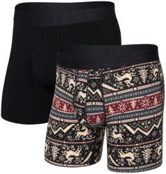 Saxx Droptemp Cooling Cotton Boxer Brf Fl 2Pk Mărime: M / Culoare: negru (SXPP2CCIB)