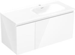 Mexen Orio dulap baie 100 cm cu chiuvetă Vela dreapta, 1 sertar, 1 ușă, alb lucios - 91A13-10047-3-BBFF00-W23P00 (91A13-10047-3-BBFF00-W23P00)