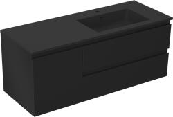 Mexen Orio dulap baie 120 cm cu lavoar Otis dreapta, 2S, 1D, negru mat - 91A13-12047-3-BBFFF71-W18P71 (91A13-12047-3-BBFFF71-W18P71)