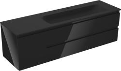Mexen Orio dulap baie 160 cm cu lavoar Vela dreapta, 2S, 1D, negru lucios/negru mat - 91A13-16047-3-BBFFF70-W23P71 (91A13-16047-3-BBFFF70-W23P71)