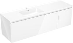 Mexen Orio dulap baie 160 cm cu lavoar Otis stâng, 1S, 1D, alb lucios - 91A13-16047-3-BBFF00-W18L00 (91A13-16047-3-BBFF00-W18L00)