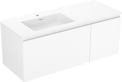 Mexen Orio dulap baie 120 cm cu lavoar Otis pe stânga, 1S, 1D, alb mat - 91A13-12047-3-BBFF01-W18L01 (91A13-12047-3-BBFF01-W18L01)