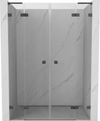 Mexen Lunar L Duo uși de duș pivotante 160 cm, transparent, gri închis periat - 834DL-160-000-66-00 (834DL-160-000-66-00)