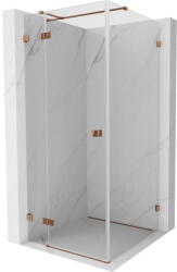 Mexen Lunar T cabina de duș batantă stângă 80 x 80 cm, transparent, aur roz - 834T-080-080-60-00-L (834T-080-080-60-00-L)